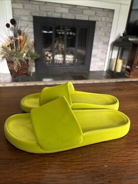 Lululemon Lime Yellow Slides sandals
